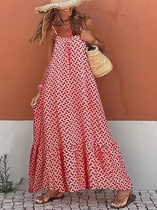 Robe trapèze motif géométrique MANUELA