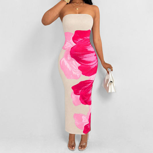 Robe bustier longue ORCHIDEE SAUVAGE