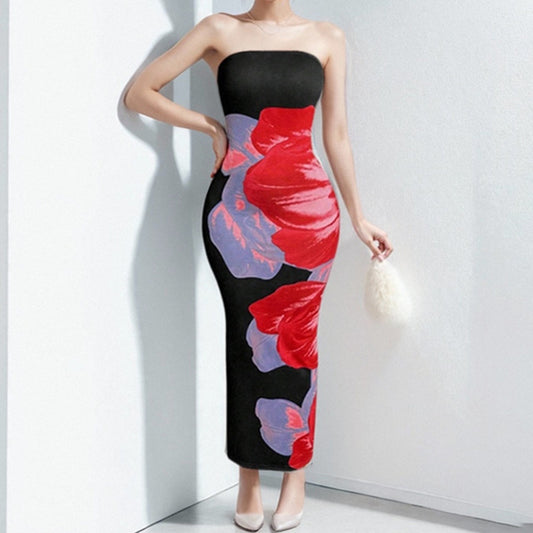Robe bustier longue ORCHIDEE SAUVAGE