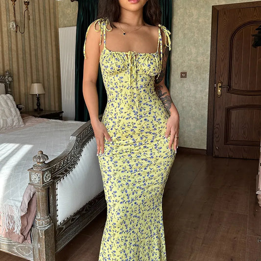 Robe moulante petites fleurs ERINA