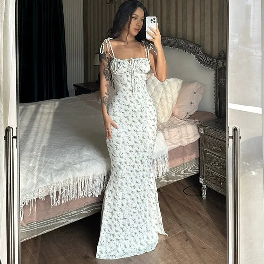 Robe moulante petites fleurs ERINA