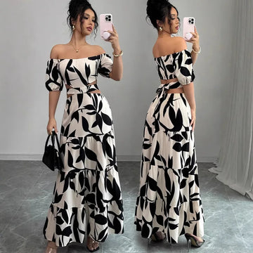 Ensemble jupe FEUILLES
