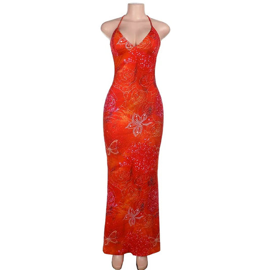 Robe longue à bretelles LEILA